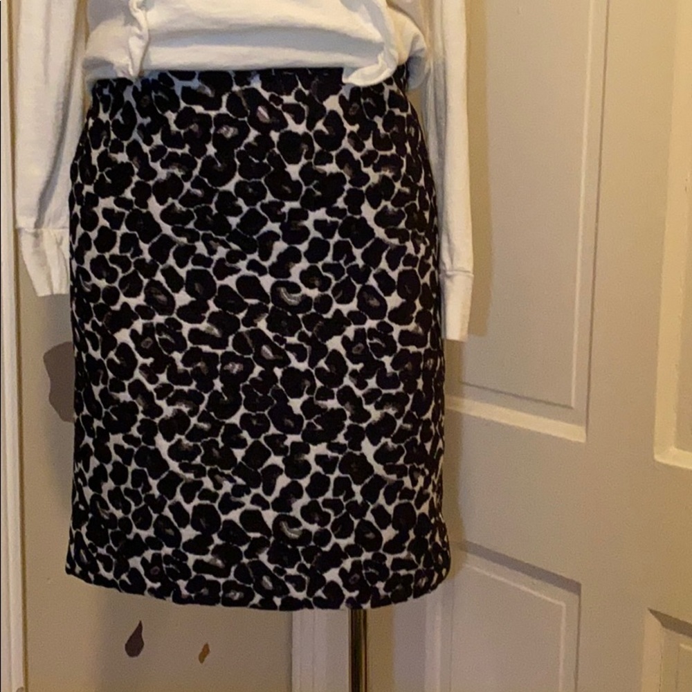 JCREW leopard pencil skirt